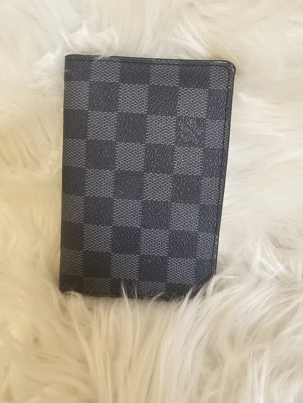 Men's Black Check Card & Key Holder Wallet